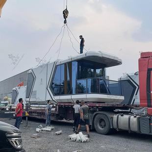 设计建造新型科技感体验式民宿移动式售卖亭咖啡屋景观摆件