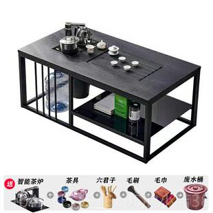 正品火烧石茶几板功夫茶现台办公商用茶几岩代简约家烧用茶台水壶