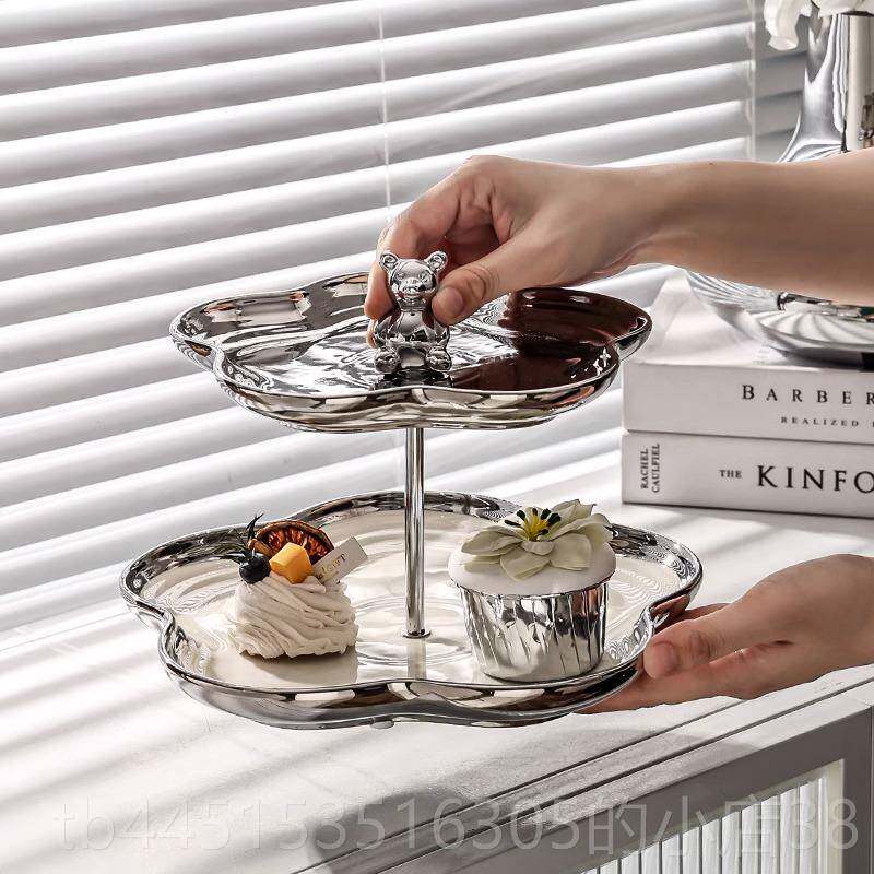 正品多层果盘客厅几摆家用糖果盘前台放零食盘盘美容茶院点心水果
