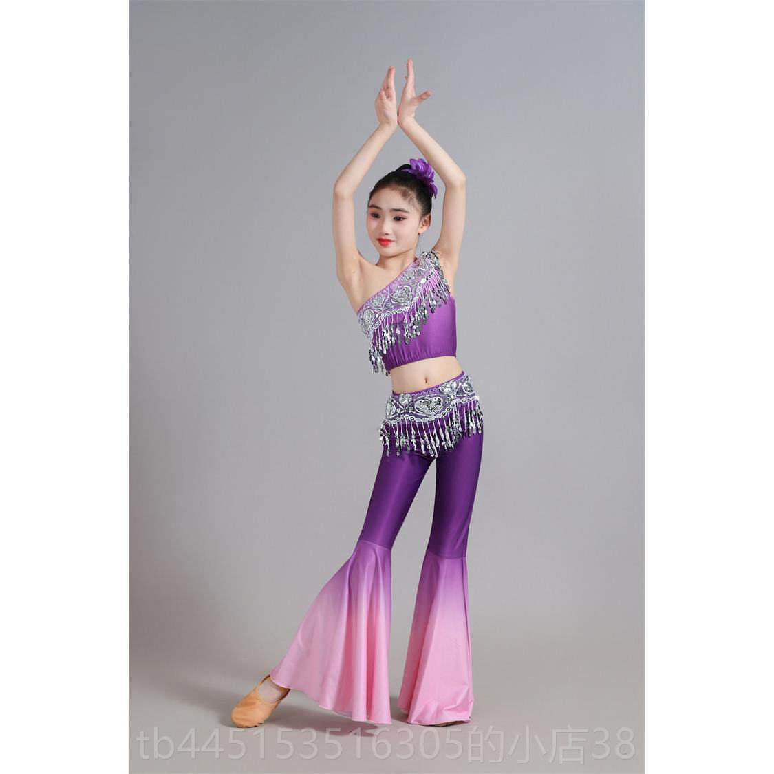 正品025蹈新款2儿童傣族舞服幼儿装孔雀舞蹈服装女孩修身臀部鱼尾,童装/婴儿装/亲子装,儿童演出服,淘宝优惠券,粉丝福利购,淘宝优惠卷