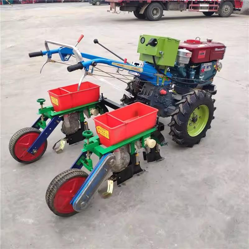 手扶车带玉米大豆精播机单粒谷子播种机山地丘陵施肥机点播机