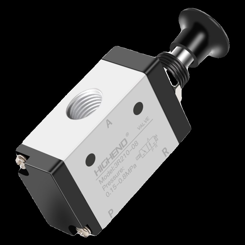 气动手拉3R210-08/3R310-10二位三通手板换向手动开关气