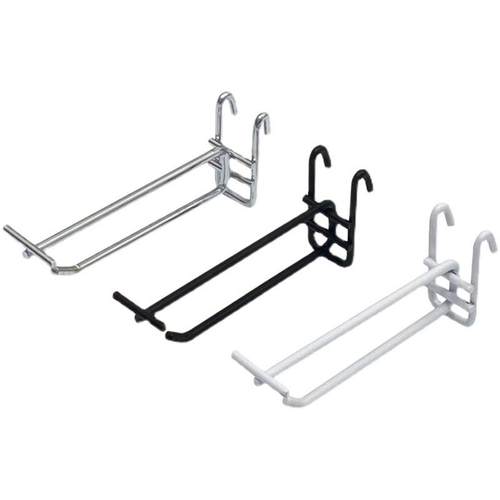 新款挂钩网格标价挂钩挂网双线挂网片网钩白色标签钩超市货架黑色