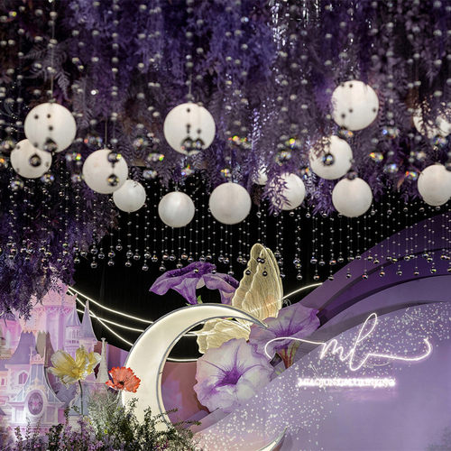 婚庆吊顶装饰灯创意奶白球泡吊串圆球灯婚礼舞台布置商场橱窗美陈