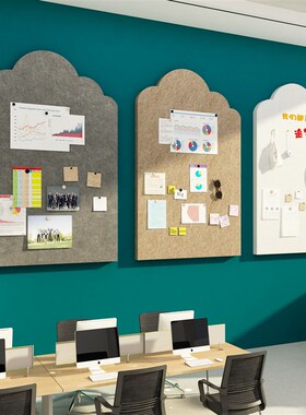 毛毡板公告栏员工风采展示照片办公室墙面装饰公司企业文化宣传贴