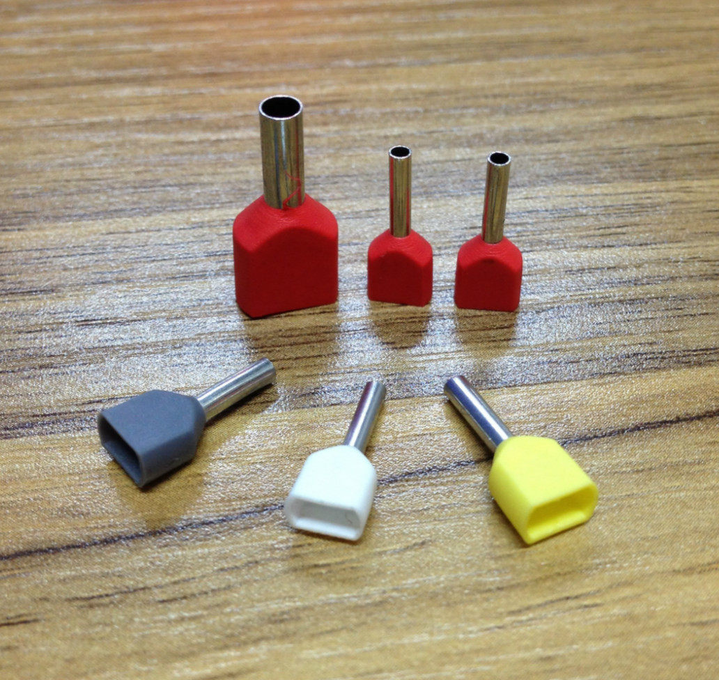 TE-2508 冷压端头 双线管形预绝缘端头 双线端子 针型端子