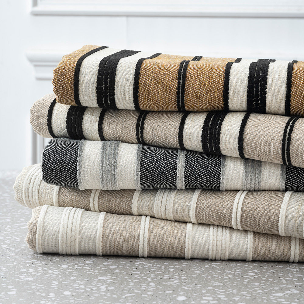 2.8米窗帘布高档提花条纹雪尼尔 法式轻奢遮光 现货 抱枕沙发面料