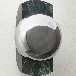 法式 大理石壁灯设计师别墅客厅玄关过道灯侘寂风洞石壁灯 创意个性