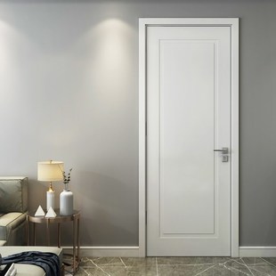 现代简约风实木门卧室门实木复合烤漆门房门室内门套装门烤漆木门