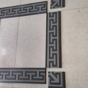 中式 饰线条踢脚线墙腰线波导线边框线 回纹线条瓷砖仿古砖地脚线装