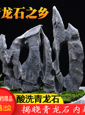 青龙石中式庭院假山天然英石原石石片石料成品时来运转石头摆件