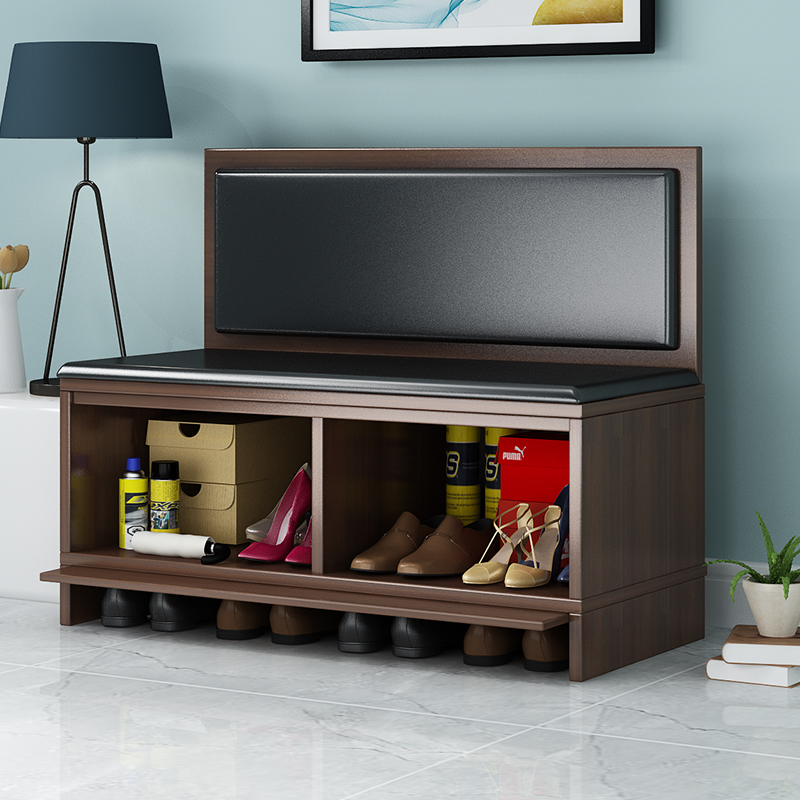 换鞋凳家用门口软包鞋柜坐凳一体客厅现代沙发凳实木穿鞋凳长条凳