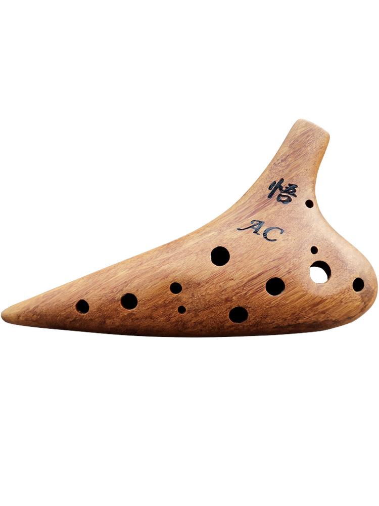 实木陶笛12孔交流中音6孔交流初学者入门抗摔耐用木12孔六孔长笛