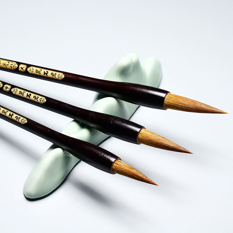 毛笔狼毫专业级楷书初学者套装高档专业纯狼毫中楷大楷欧楷隶书蝇