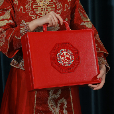 彩礼钱盒子订婚提亲聘礼箱彩礼盒子女方备婚陪嫁礼金盒礼金箱用品