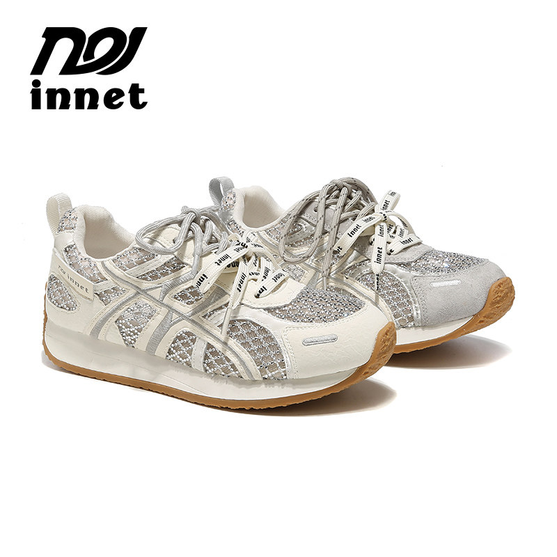 innet 女士2026今年春夏季流行新爆款网面镂空透气德训阿甘鞋子