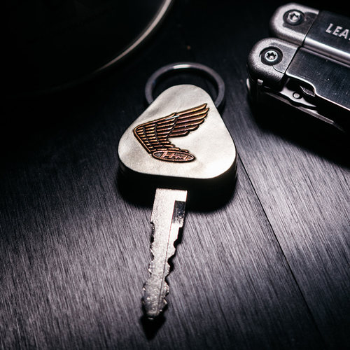 福禄车库复古创意钥匙头适用幼兽钥匙壳套铝合金机车钥匙头