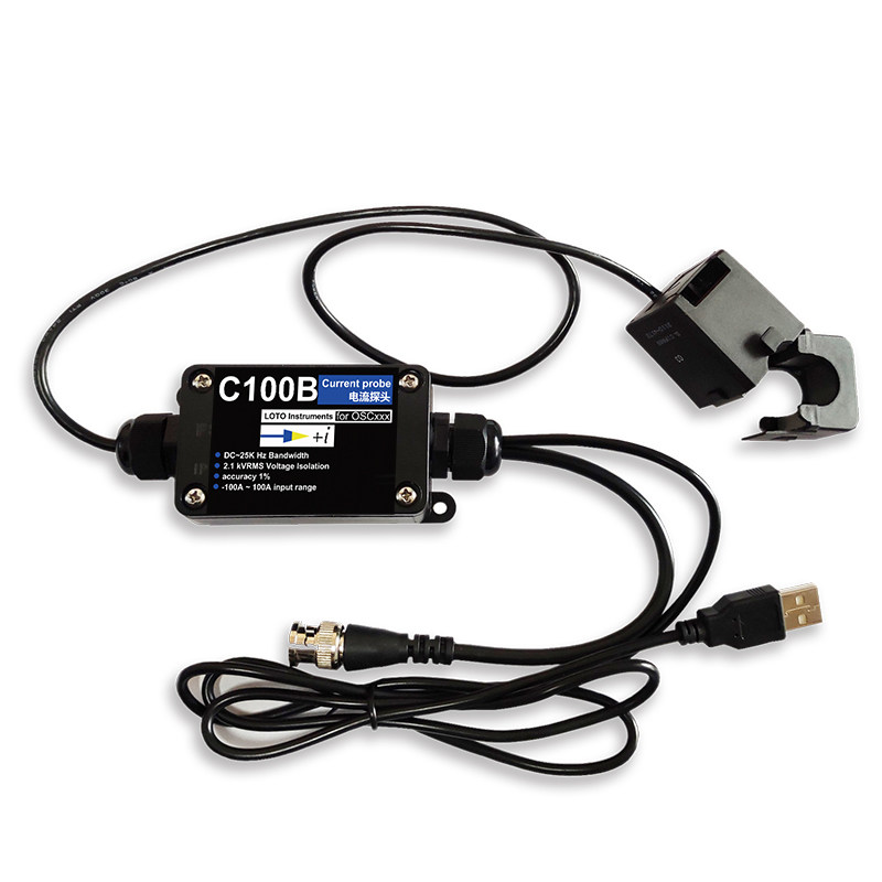 钳式电流探头/示波器电流探头/开合式互感器5A~200A/电流检测