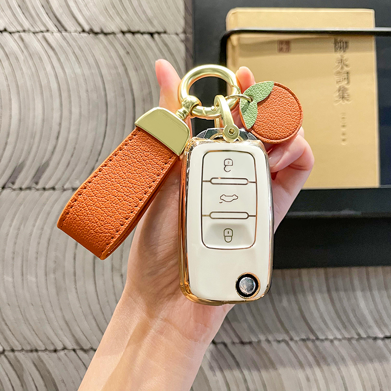 大众钥匙套桑塔纳速腾朗逸捷达帕萨特宝来途观Polo探岳凌渡车扣女