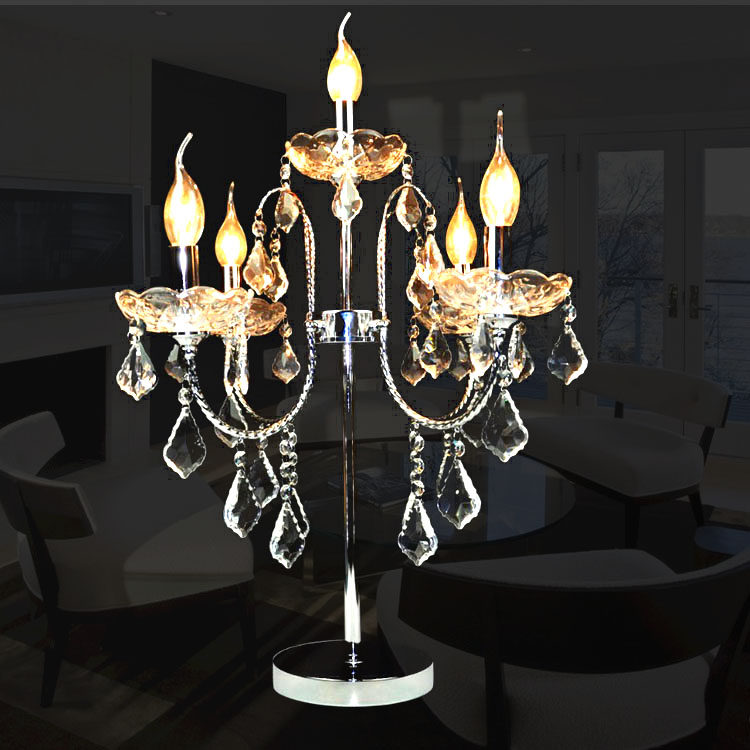 顺恆达 欧式 装饰台灯 蜡烛台灯 水晶台灯 客厅灯具灯饰