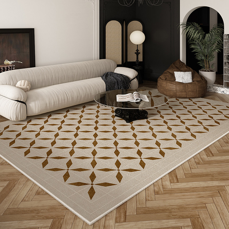 2023新款客厅地毯茶几毯复古南洋风高级感地垫沙发卧室免洗可擦,居家布艺,地毯,淘宝优惠券,粉丝福利购,淘宝优惠卷