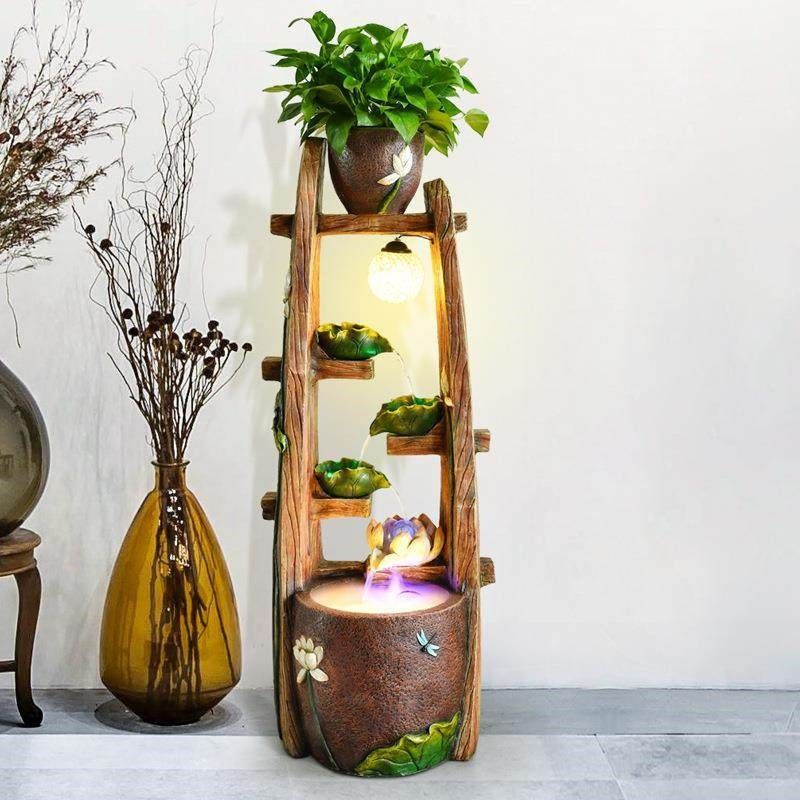 欧式假山流水喷泉水景客厅办公室加湿器室内鱼缸店铺招财景观摆件