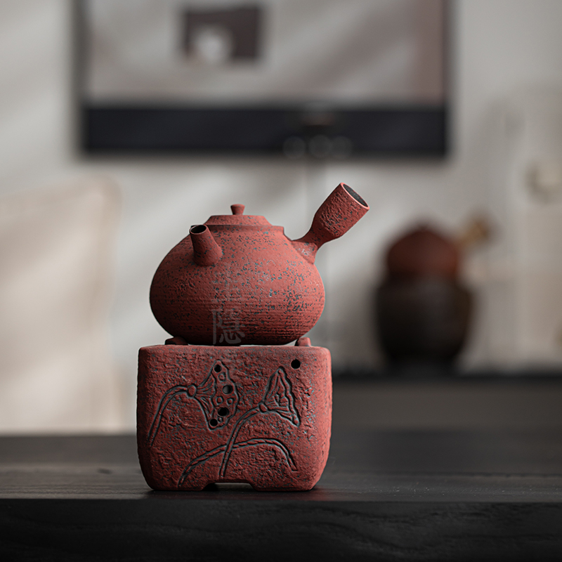 圭隐堂莲蓬老岩泥酒精炉温茶炉中式国潮家用复古暖茶煮茶炉温酒器