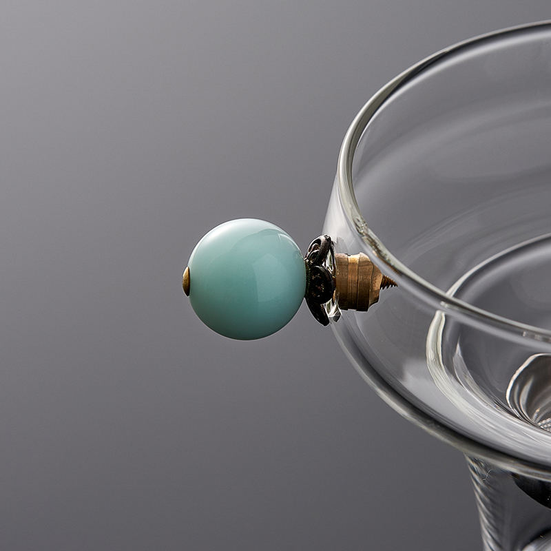 绿昌明玻璃茶漏茶滤茶叶过滤器不锈钢一体过滤网公道杯茶隔滤茶器