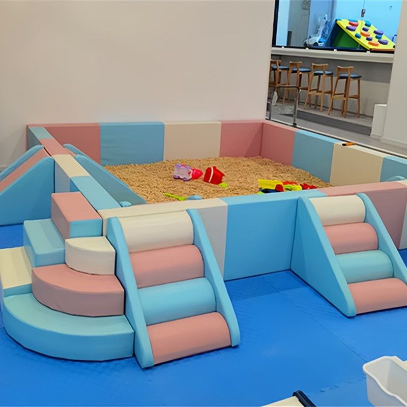 儿童软体宝宝围栏乐园家用室内软包球池滑梯游乐园小型家庭设备