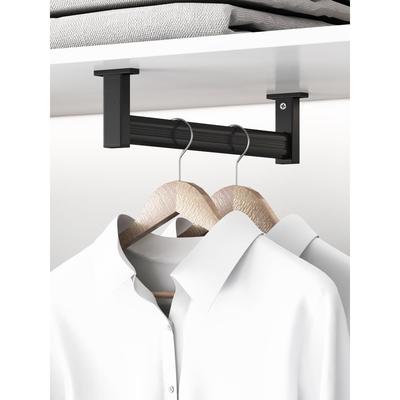 .吊装浅衣柜杆窄吊柜纵向吊杆柜子顶装挂衣杆U型竖向衣通悬挂吊座