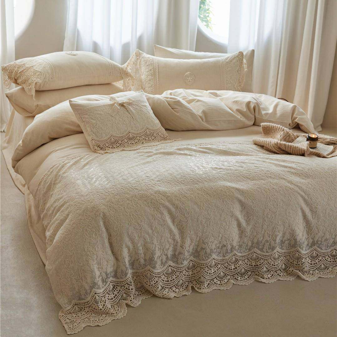 法式风棉麻蕾丝透气贴身床上用品 四季款全棉四件套家纺艾丽莎,鲜花速递/花卉仿真/绿植园艺,割草机/草坪机,淘宝优惠券,粉丝福利购,淘宝优惠卷
