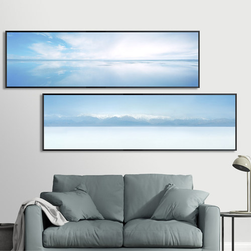 1516现代简约卧室床头壁画沙发背景墙挂画大幅横款摄影海景装饰画