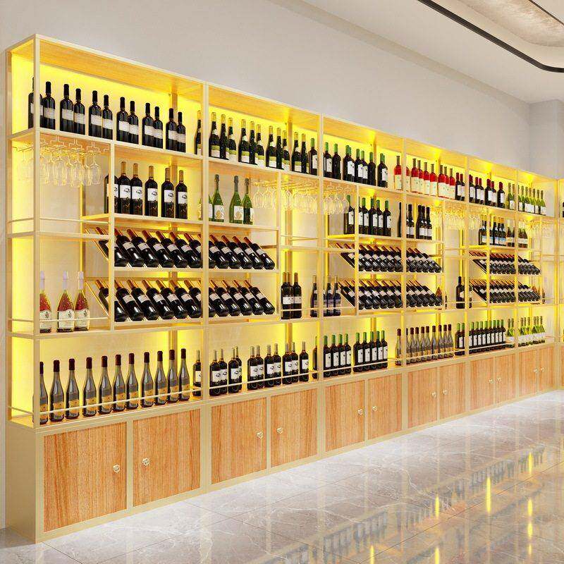 落地式酒架酒庄红酒架子展示架酒庄酒吧葡萄酒白酒陈列架酒杯架