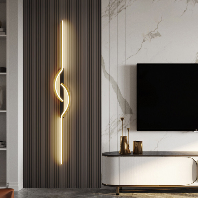 简约现代卧室床头灯壁灯客厅沙发电视背景墙格栅灯极简创意长条灯