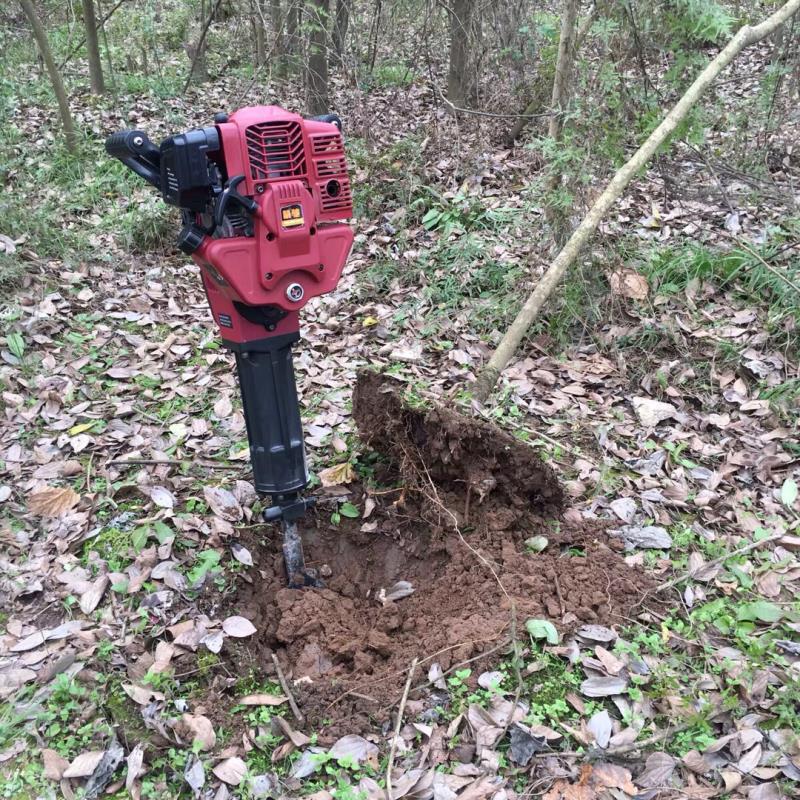 第五代挖树机多功能汽油凿岩机混凝土水泥汽油镐路石面冲击镐