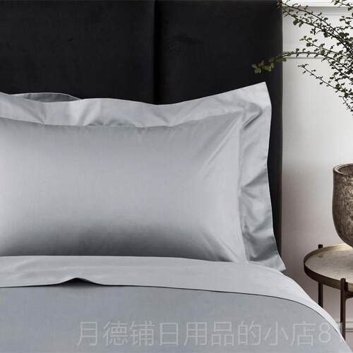 正品高档纯棉140支埃棉及色四件套约纯五星级酒店简白色床单床上