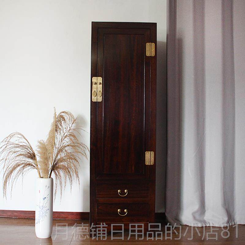 正品香樟木实木衣柜现代柜中单门收纳柜子小式户型衣实窄木儿童衣