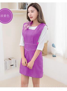 正品锈新美容院图案美甲工作服制Golo韩污式时尚围裙餐厅定工作服