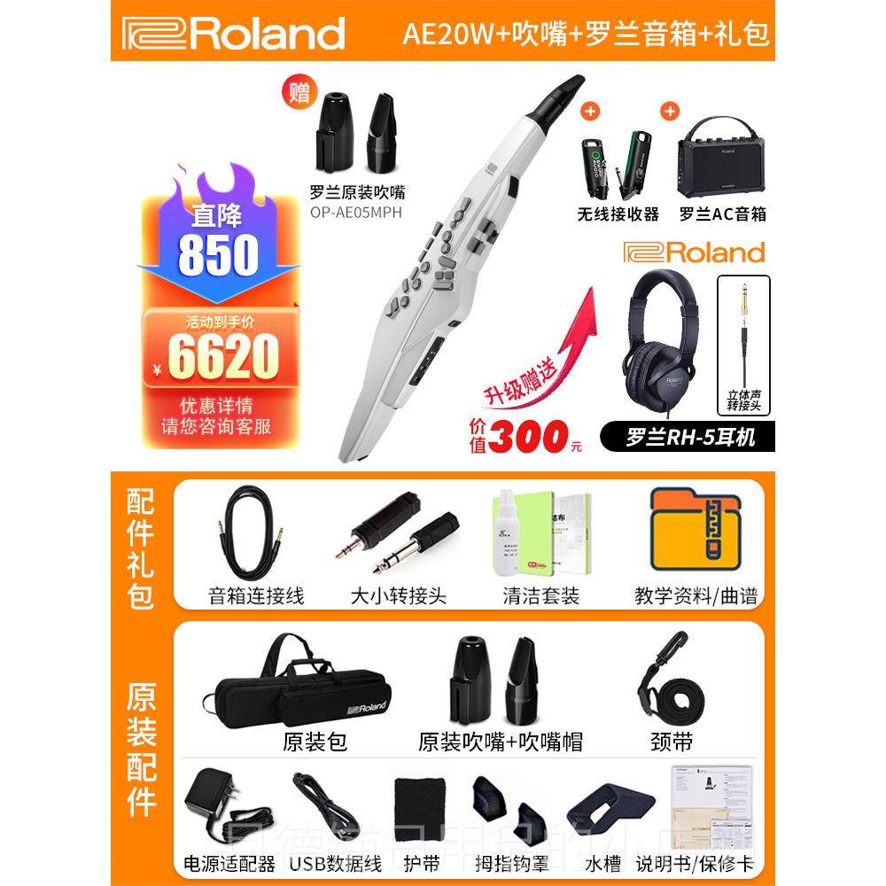 正品电Roland罗兰吹管AE20 AE30中老娱年人乐萨初学电子克斯葫芦