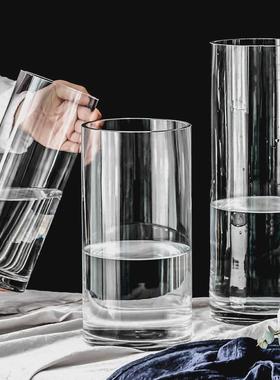 超白加厚圆柱鱼缸直筒透明玻璃金鱼缸客厅大号落地水培圆形乌龟缸