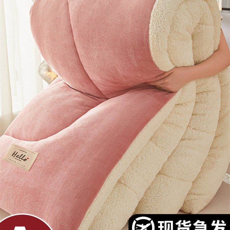 2025新款羊羔绒被子冬季棉被被芯冬天宿舍单人秋冬被10斤加厚保暖,床上用品,化纤被,淘宝优惠券,粉丝福利购,淘宝优惠卷