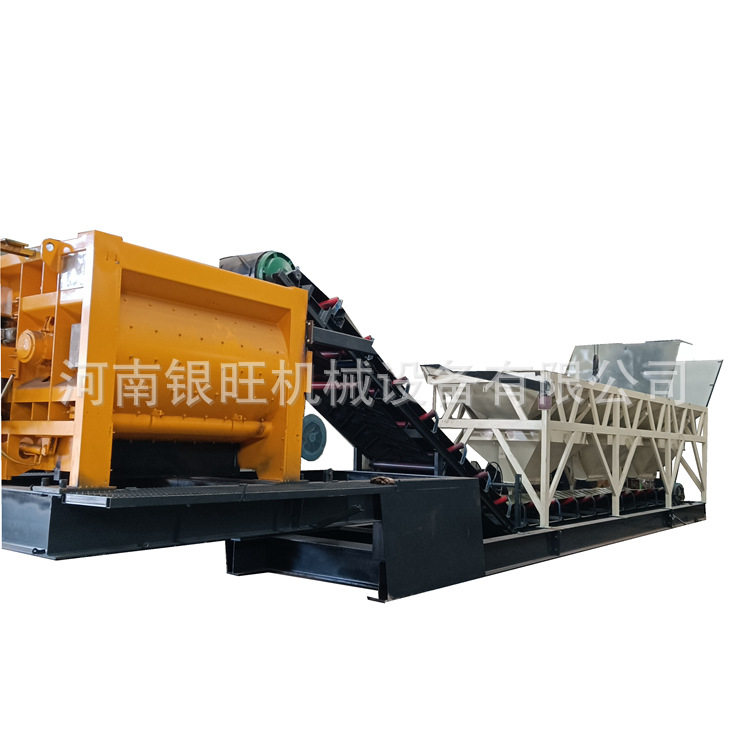 可发货合肥移动式强制多种型号混凝土搅拌站适合道路工程等
