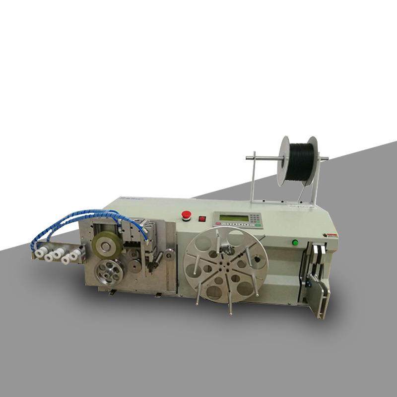 落地式自动计米绕线扎线机电源电缆线排位记米卷线捆绑扎紧扎带机