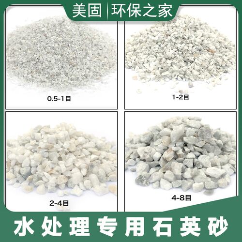 石英砂天然纯石水处理耗材家用纯水饮用过滤粗砂细砂白色颗粒均匀