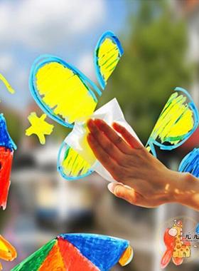 AMOS韩国进口 彩色儿童白板笔 画板玻璃蜡笔绘画笔 可擦洗