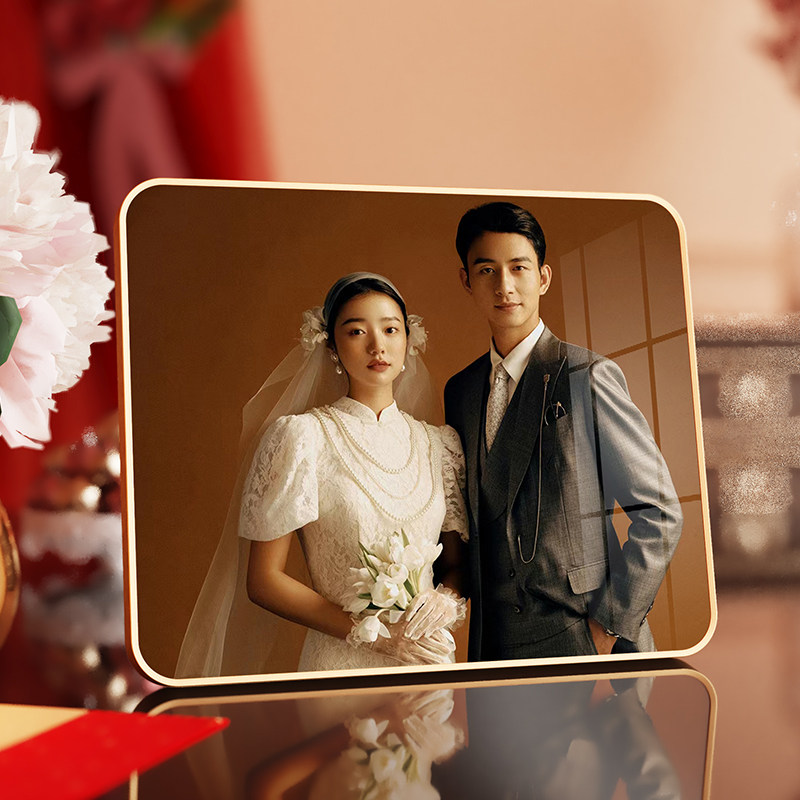 洗照片做成相框挂墙婚纱照结婚摆台定制全家福水晶相片相簿高级感,家居饰品,相框/画框,淘宝优惠券,粉丝福利购,淘宝优惠卷