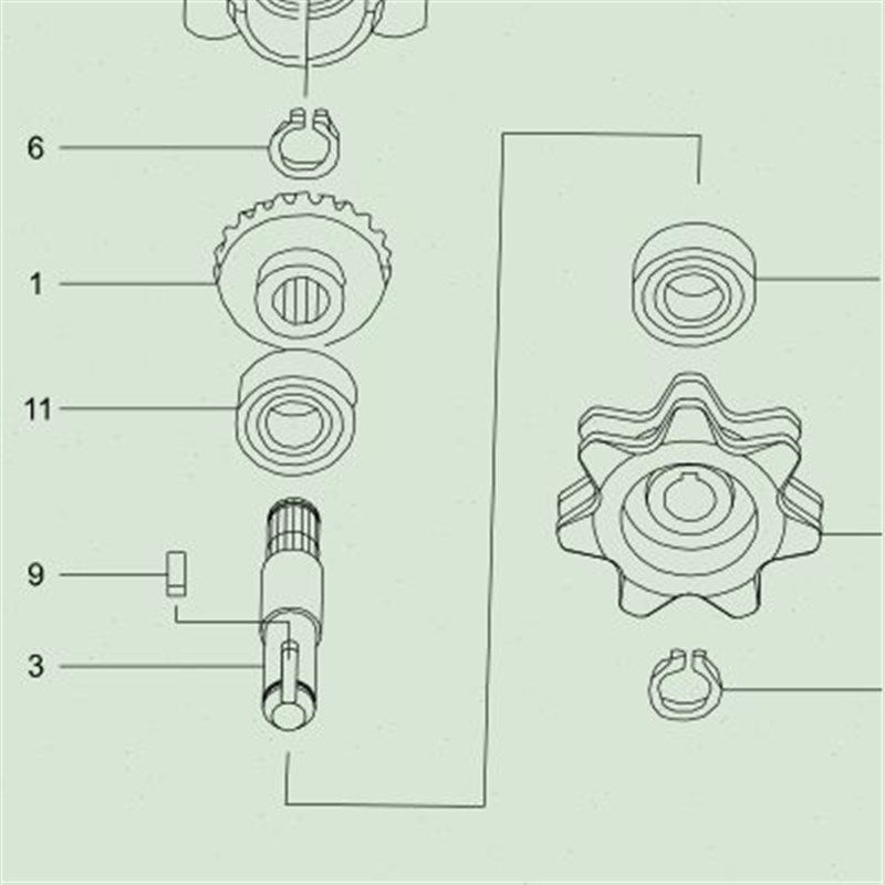 洋马收割机配件  AG600  AW50  排草轴 链轮