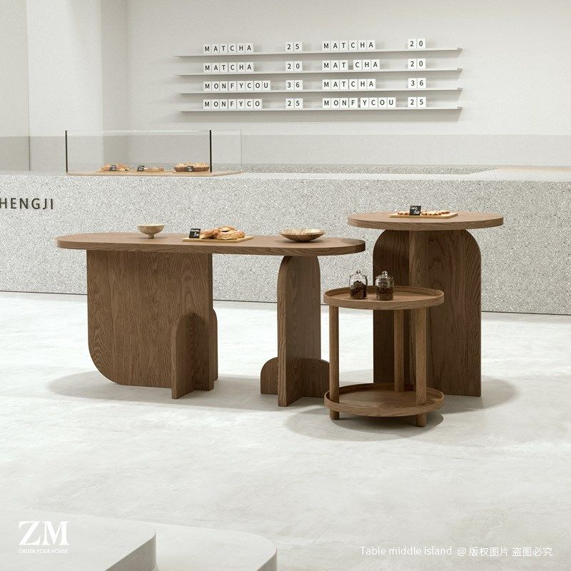 流水台高低中岛桌烘焙店咖啡厅茶饮茶具促销展示台样品陈列桌定制,商业/办公家具,中岛/流水台,淘宝优惠券,粉丝福利购,淘宝优惠卷