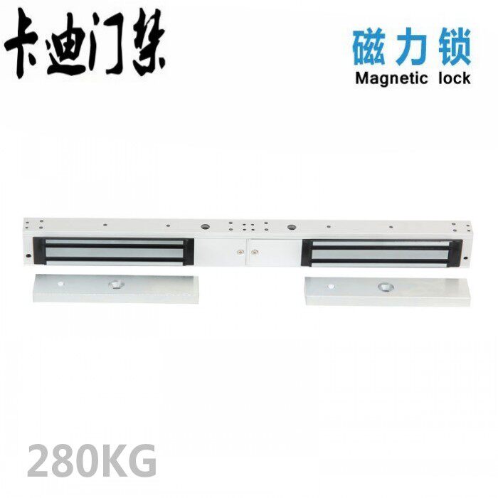 双门磁力锁 280KG双联体电控锁 带信号反馈灯 门禁楼宇对讲电子锁图片