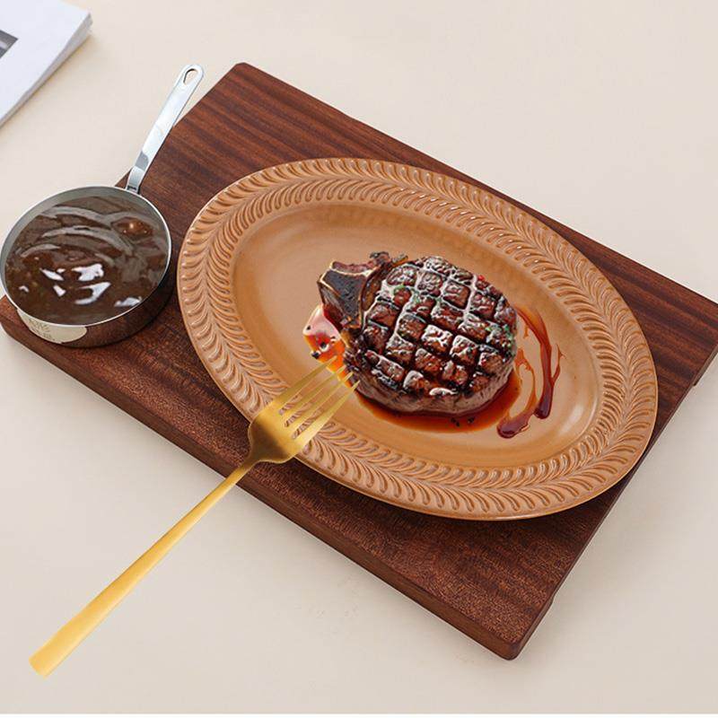 牛排盘耐高温花边椭圆陶瓷盘加厚商用西餐厅战斧牛排西式餐盘烤箱,电子元器件市场,其它元器件,淘宝优惠券,粉丝福利购,淘宝优惠卷